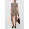Princess Polly Laurita Gingham Smocked Minidress In Brown