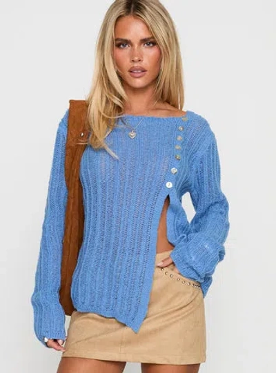 Princess Polly Lenker Knit Jumper In Blue