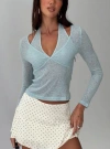 Princess Polly Levitating Long Sleeve Top In Blue