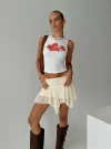 Princess Polly Lifas Lace Mini Skirt In Cream