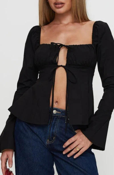 Princess Polly Lilibette Tie Front Top