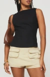 Princess Polly Lilitina Open Back Cotton & Linen Tank