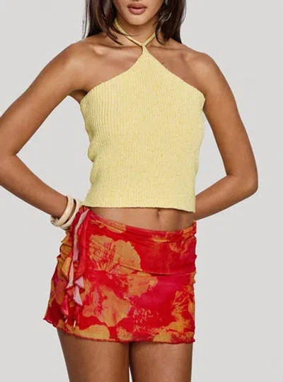 Princess Polly Liloha Frill Mesh Mini Skirt Orange Multi