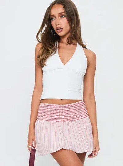 Princess Polly Lilypilly Shirred Mini Skirt In Pink