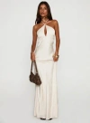 Princess Polly Limosina Halter Maxi Dress In Champagne