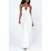 Princess Polly Lincoln Halter Cotton & Linen Maxi Dress In White