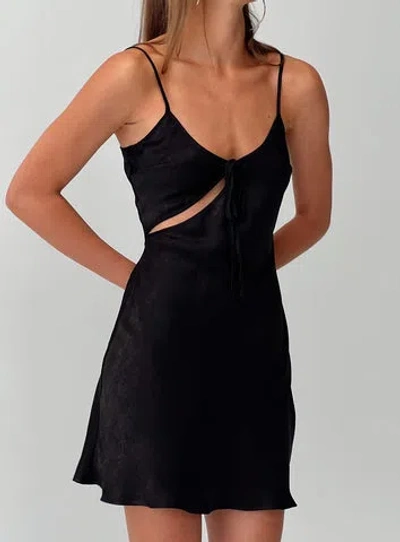 Princess Polly Linger Bias Cut Dress In Black