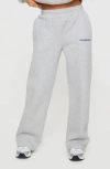 Princess Polly Logo Straight Leg Sweatpants In Grey