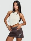 Princess Polly Lonely Hearts Mini Skirt In Brown
