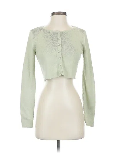 Pre-owned Princess Polly Long Sleeve Blouse In Green