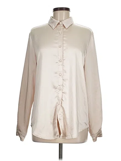Pre-owned Princess Polly Long Sleeve Blouse In Ivory