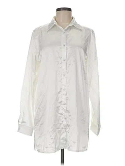 Pre-owned Princess Polly Long Sleeve Blouse In Ivory