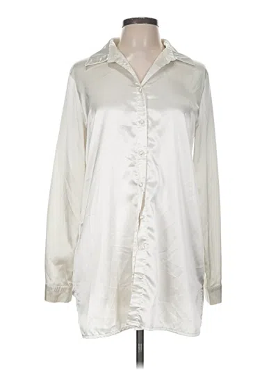 Pre-owned Princess Polly Long Sleeve Blouse In Ivory