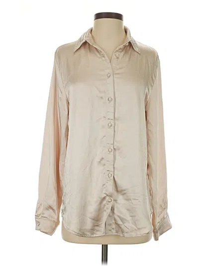 Pre-owned Princess Polly Long Sleeve Blouse In Ivory