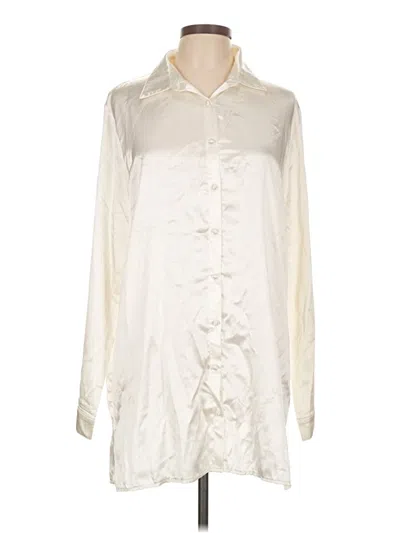Pre-owned Princess Polly Long Sleeve Blouse In Ivory