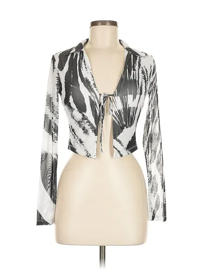 Pre-owned Princess Polly Long Sleeve Blouse In White