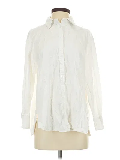 Pre-owned Princess Polly Long Sleeve Blouse In White