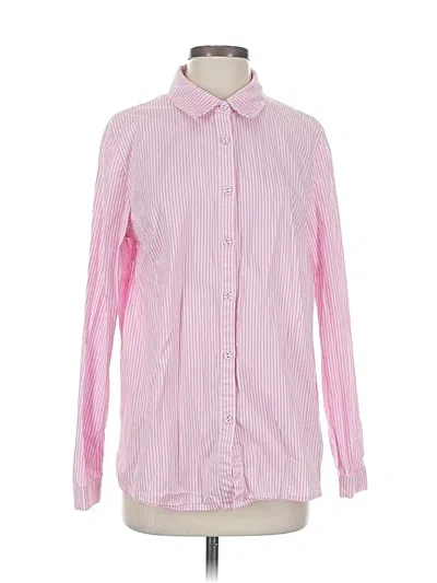 Pre-owned Princess Polly Long Sleeve Button Down Shirt In Pink