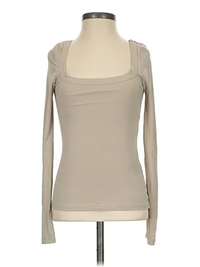 Pre-owned Princess Polly Long Sleeve T-shirt In Tan