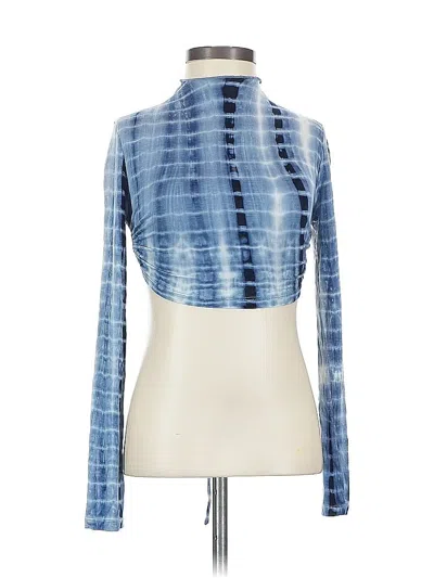 Pre-owned Princess Polly Long Sleeve Turtleneck In Blue