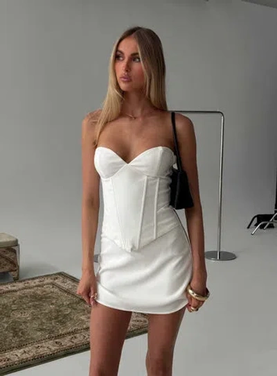 Princess Polly Loryn Sweetheart Corset Mini Dress In White
