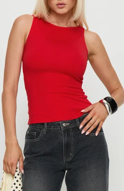 Princess Polly Lose Your Number Jersey Tank In Red