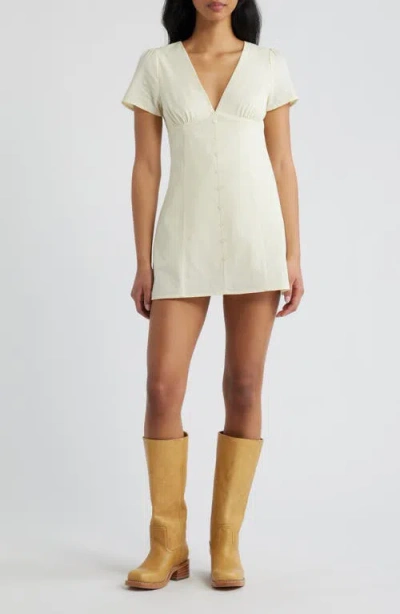 Princess Polly Loveliness Lemon Skirted Cotton Romper In White