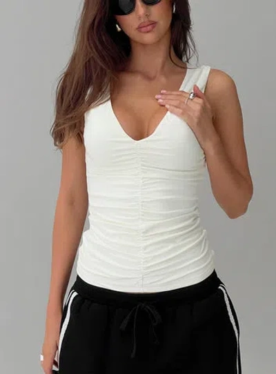 Princess Polly Loving Is Easy Ruched Top In White
