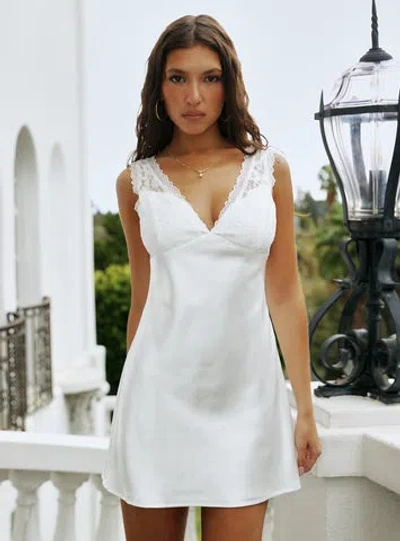 Princess Polly Lower Impact Affaire Lace Mini Dress In White