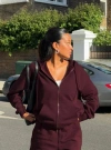 Princess Polly Lower Impact All Day Oversized Hoodie In Wine