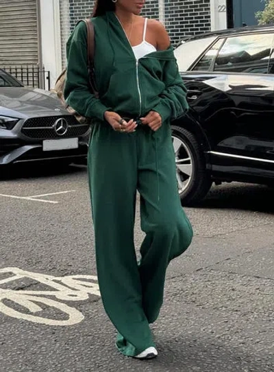 Princess Polly Lower Impact All Day Straight Leg Sweatpants In Green