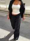 Princess Polly Lower Impact All Day Straight Leg Sweatpants In Washed Black