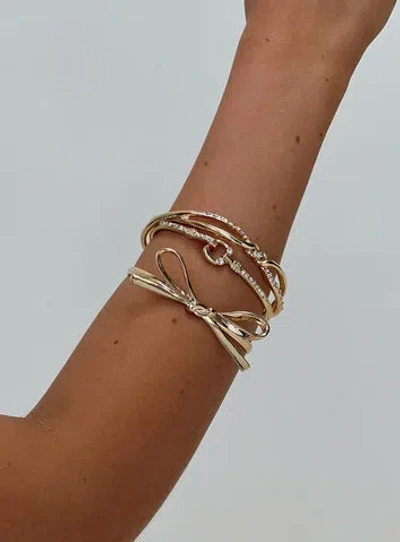 Princess Polly Lower Impact All For Us Bracelet Pack Gold