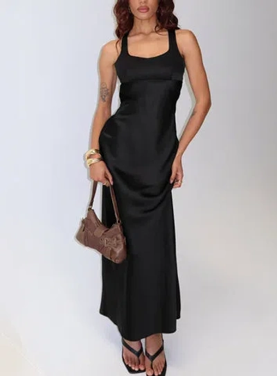 Princess Polly Lower Impact Alter Egos Drape Maxi Dress In Black