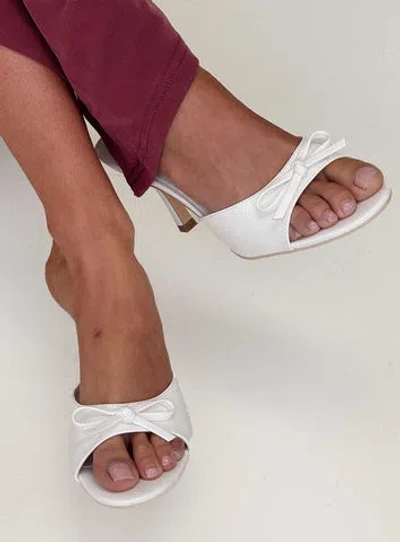Princess Polly Lower Impact Amorete Heels In White