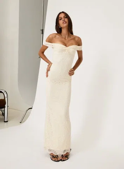 Princess Polly Lower Impact Anabeila Strapless Maxi Dress In Yellow