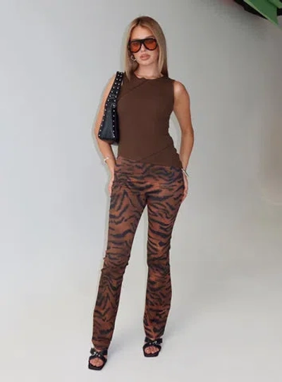 Princess Polly Lower Impact Andrina Straight Leg Pants In Multi