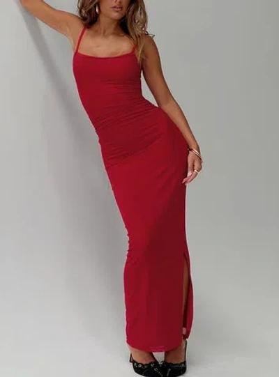 Princess Polly Lower Impact Apolline Maxi Dress In Red