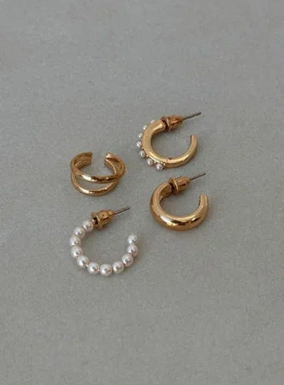 Princess Polly Lower Impact Aquaria Earring Pack Gold