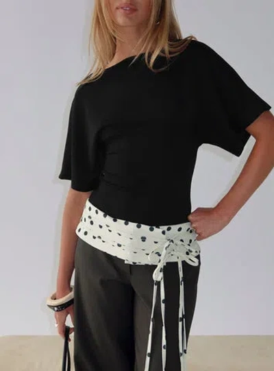 Princess Polly Lower Impact Arazia Cinched Short Sleeve Top In Black