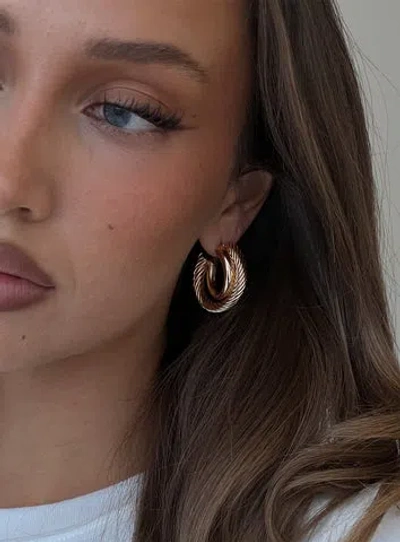 Princess Polly Lower Impact Aster Layered Hoops In Gold