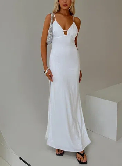 Princess Polly Lower Impact Atheria Maxi Dress In White