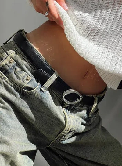 Princess Polly Lower Impact Atreides Belt In Black / Silver