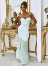 Princess Polly Lower Impact Aurellia Splice Maxi Dress In Ice Blue