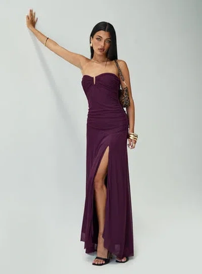 Princess Polly Lower Impact Barbarella Strapless Maxi Dress In Purple