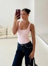 Princess Polly Lower Impact Baseline Rib Bodysuit In Pink