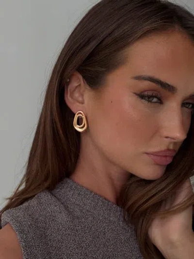 Princess Polly Lower Impact Be Alright Earrings In Gold