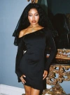 Princess Polly Lower Impact Bewitched One Shoulder Mini Dress In Black