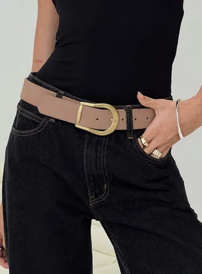 Princess Polly Lower Impact Breslin Belt In Washed Brown