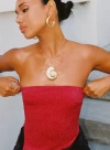Princess Polly Lower Impact Bucatini Shell Necklace In Gold